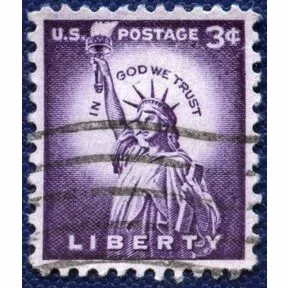Почтовая марка Статуя Свободы