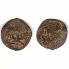 Медный пул, монета Золотой Орды, XIV в. Цена 50 руб.