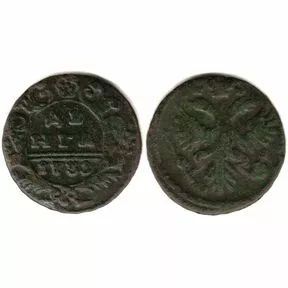 Монета Денга 1731 г. Анна Иоанновна.