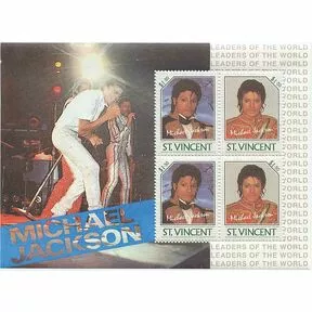 Почтовые марки. Майкл Джексон.