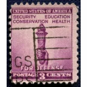 Гашеная почтовая марка США, 3 цента, 1940 г.