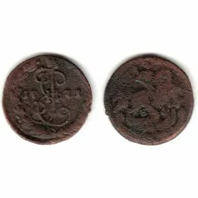 Монета денга (1/2 копейки) 1771 года, Екатерина II.