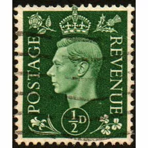 Почтовая марка Король Георг VI, Великобритания, 1941.