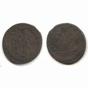 Монета 5 копеек 1788 год. Екатерина II