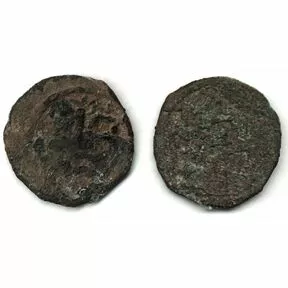 Монета медный пул, Золотая Орда, XIV век. 